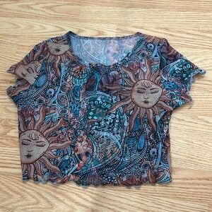 Sheer T-shirt, Size Small, Shein